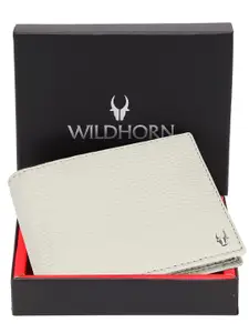 WildHorn Men Textured Leather Two Fold Wallet