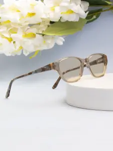 Ted Smith Women Brown Cat Eye Premium Acetate Sunglasses With Polarised Lens