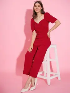 Chemistry Women Short Sleeves Basic Jumpsuit