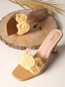 Lavie Women Embellished PU Block Sandals