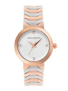 French Connection White Dial Analogue Watch for Women