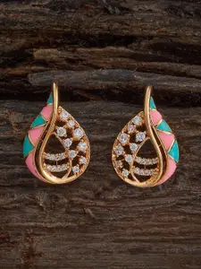 Kushal's Fashion Jewellery Gold-Plated Zircon Embellished Bridal Maang Tikka