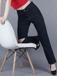 Metronaut Women Classic Slash Knee Mid-Rise Jeans