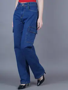 Metronaut Women Classic Mid-Rise Slash Knee Jeans