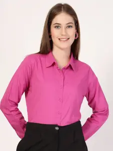 Style Quotient Women Solid Smart Regular Fit Spread Collar Formal Shirt