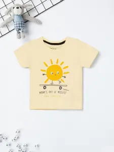 max Boys Graphic Printed Round Neck Cotton T-shirt