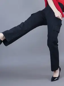 Metronaut Women Classic Relaxed Fit Mid-Rise Highly Distressed Jeans