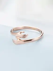 Jewels Galaxy Rose Gold Plated Finger Ring