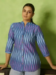 Anouk Women Woven Design Pure Cotton Panelled Kurti