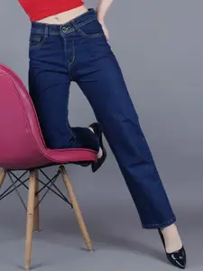 Metronaut Women Classic Straight Fit Mid-Rise Non Stretchable Jeans