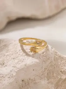 Jewels Galaxy Gold Plated Finger Ring