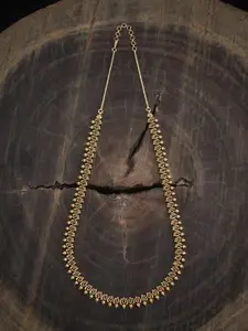 Kushal's Fashion Jewellery Copper Gold-Plated Antique Necklace