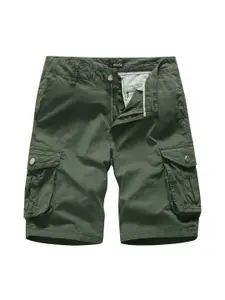 L'monte Men Solid Regular Fit Cargo Shorts