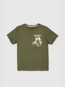 max Boys Graphic Printed Round Neck Cotton T-shirt