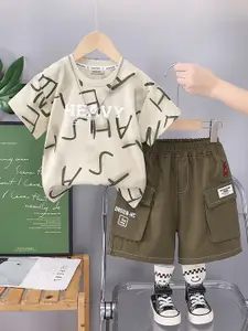 INCLUD Boys Printed T-shirt with Shorts