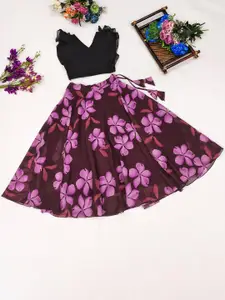 JOVK DESIGN Girls Tie and Dye Ready to Wear Lehenga &