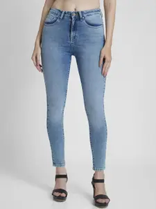 SPYKAR Women Slim Fit High-Rise Heavy Fade Stretchable Jeans