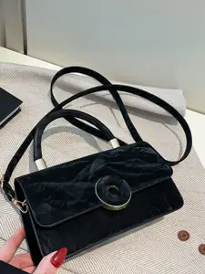 HAUTE SAUCE by  Campus Sutra HAUTE SAUCE by Campus Women Black Vegan Leather Hand Bag