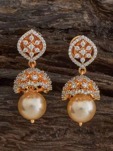 Kushal's Fashion Jewellery Rhodium Plated Cubic Zirconia Embellished Bridal Finger Ring