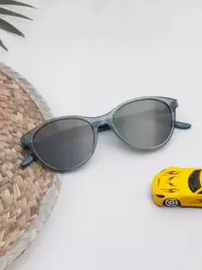 Ted Smith Women Green Cat Eye Luxury Acetate Sunglasses With Polarised Lens