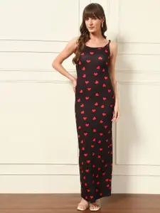 BAESD Women Conversational Printed Sheath Maxi Dress