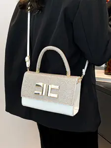 HAUTE SAUCE by  Campus Sutra HAUTE SAUCE by Campus Sutra Women Grey Vegan Leather Hand Bag