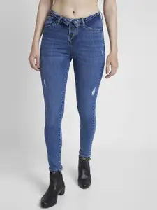 SPYKAR Women Slim Fit High-Rise Low Distress Stretchable Jeans