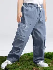 BAESD Boys Relaxed Loose Fit Cotton Cargos Trousers