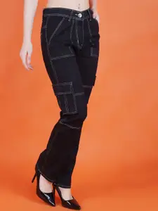 Metronaut Women Classic Boyfriend Fit Mid-Rise Low Distress Jeans