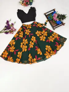 JOVK DESIGN Girls Tie And Dye Ready to Wear Lehenga & Choli