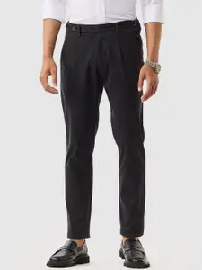 Snitch Men Tailored Slim Fit Pleated Trousers
