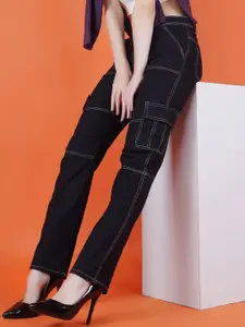 Metronaut Women Classic Mid-Rise Low Distress Jeans