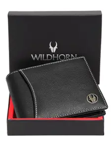 WildHorn Men Leather RFID Two Fold Wallet