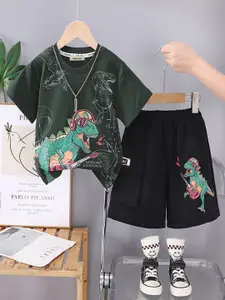 INCLUD Boys Printed Short Sleeves T-Shirt With Shorts