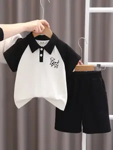 INCLUD Boys Colourblocked Short Sleeves T-shirt With Shorts