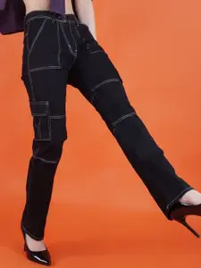 Metronaut Women Classic Relaxed Fit Mid-Rise Clean Look Non Stretchable Jeans