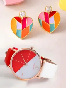 Voylla Heart Shaped Studs Earrings