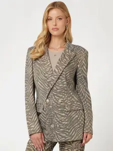 GUESS Printed Single-Breasted Blazer