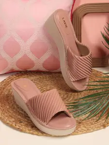 Lavie Women Striped Wedge Sandals