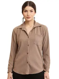 69 FASHION STREET Women Standard Textured Casual Shirt