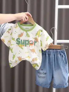 INCLUD Boys Printed Short Sleeves T-shirt With Shorts