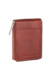 WildHorn Men Textured Leather Two Fold Wallet