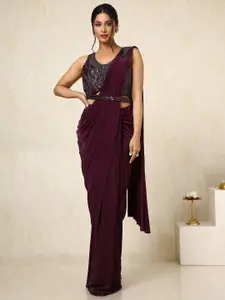 Soch Women Sequinned Ready to Wear Saree