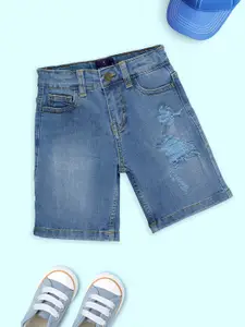 KiddoPanti Boys Washed Denim Denim Shorts