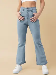 The Roadster Lifestyle Co. Women Flared Fit High-Rise Clean Look Stretchable Bootcut Jeans