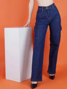 Metronaut Women Classic Mid-Rise Low Distress Jeans