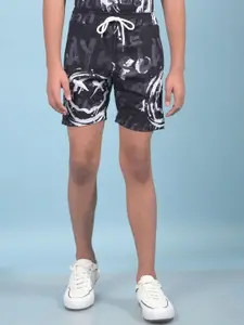Crimsoune Club Boys Printed Slim Fit Mid-Rise Shorts