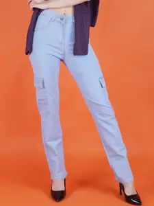 Metronaut Women Classic Mid-Rise Low Distress Jeans