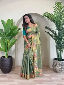 Anouk Woven Design Zari Saree