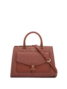 Da Milano Women Printed Leather Structured Satchel